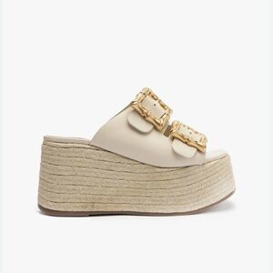 Schutz Women’s Off-White Platform Sandals Size 8US